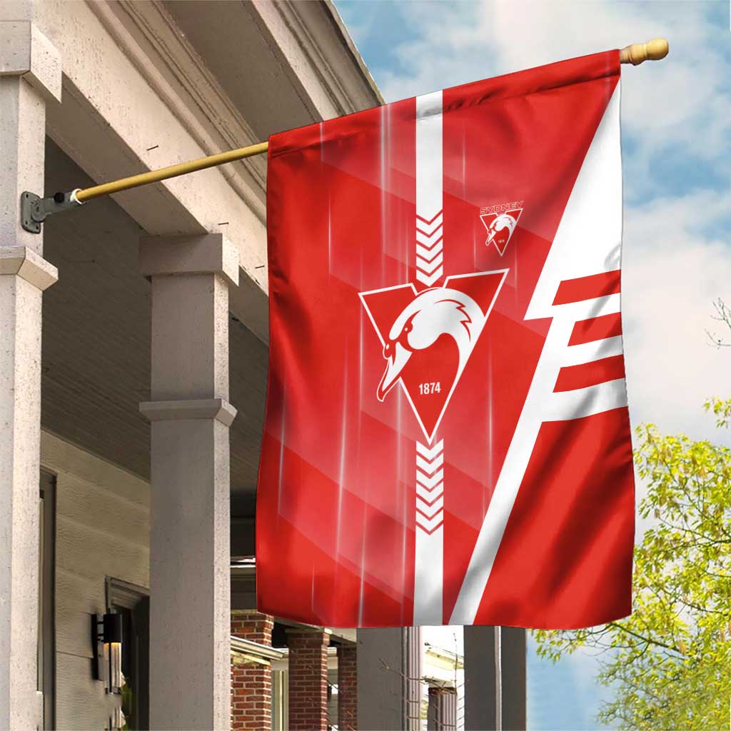 Sydney Swans Garden Flag Modern Geometric Sports Graphic Style