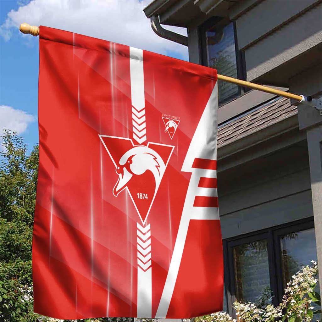 Sydney Swans Garden Flag Modern Geometric Sports Graphic Style