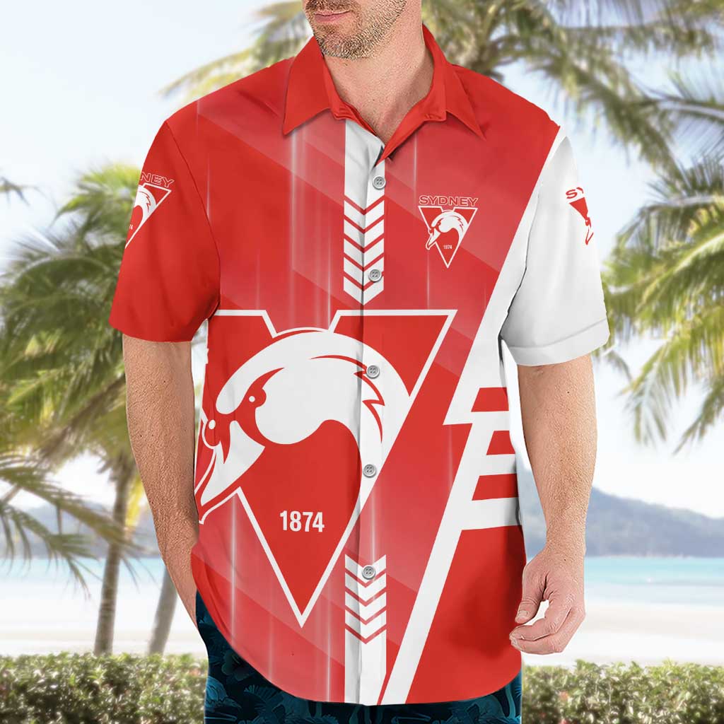 Personalized Sydney Swans Hawaiian Shirt Modern Geometric Sports Graphic Style