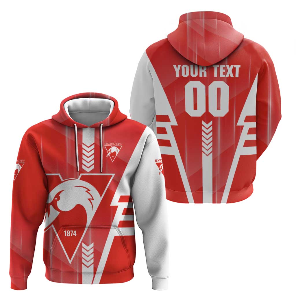 Personalized Sydney Swans Hoodie Modern Geometric Sports Graphic Style