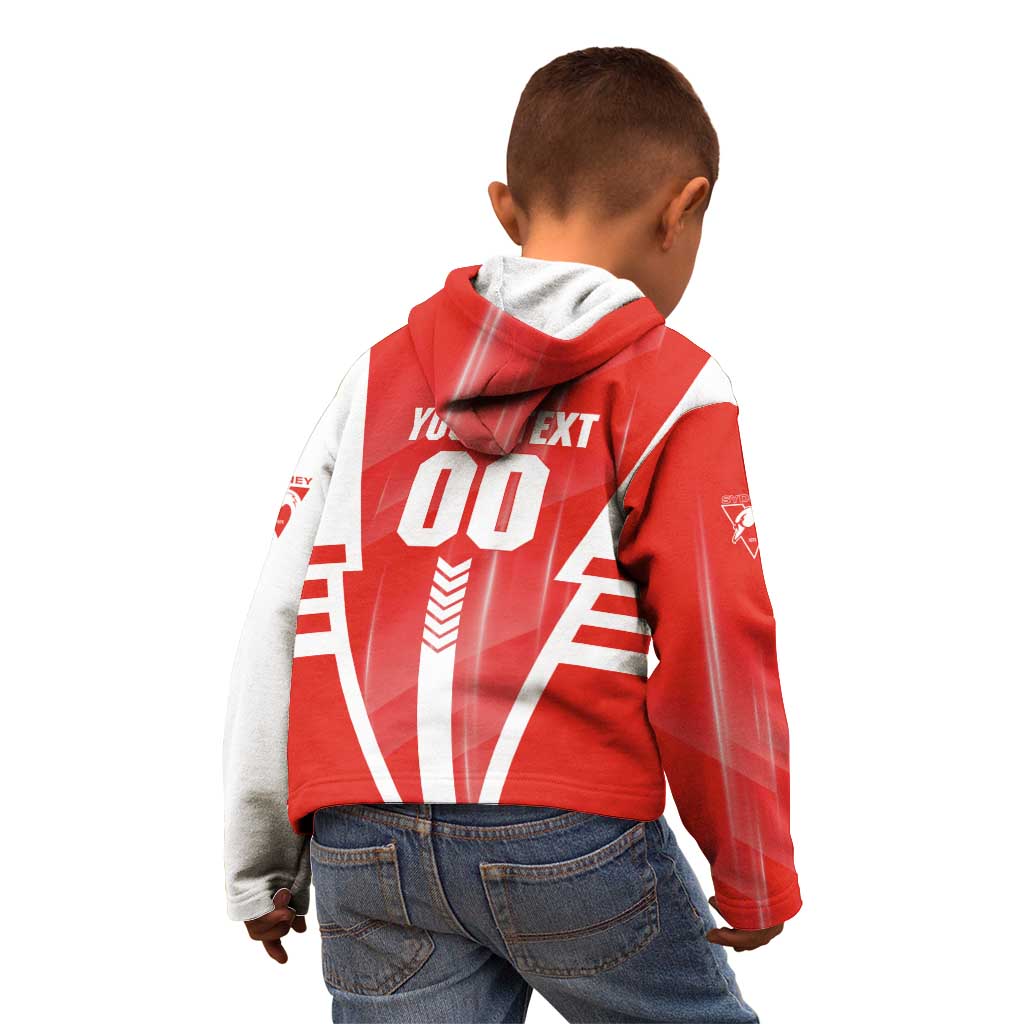 Personalized Sydney Swans Kid Hoodie Modern Geometric Sports Graphic Style