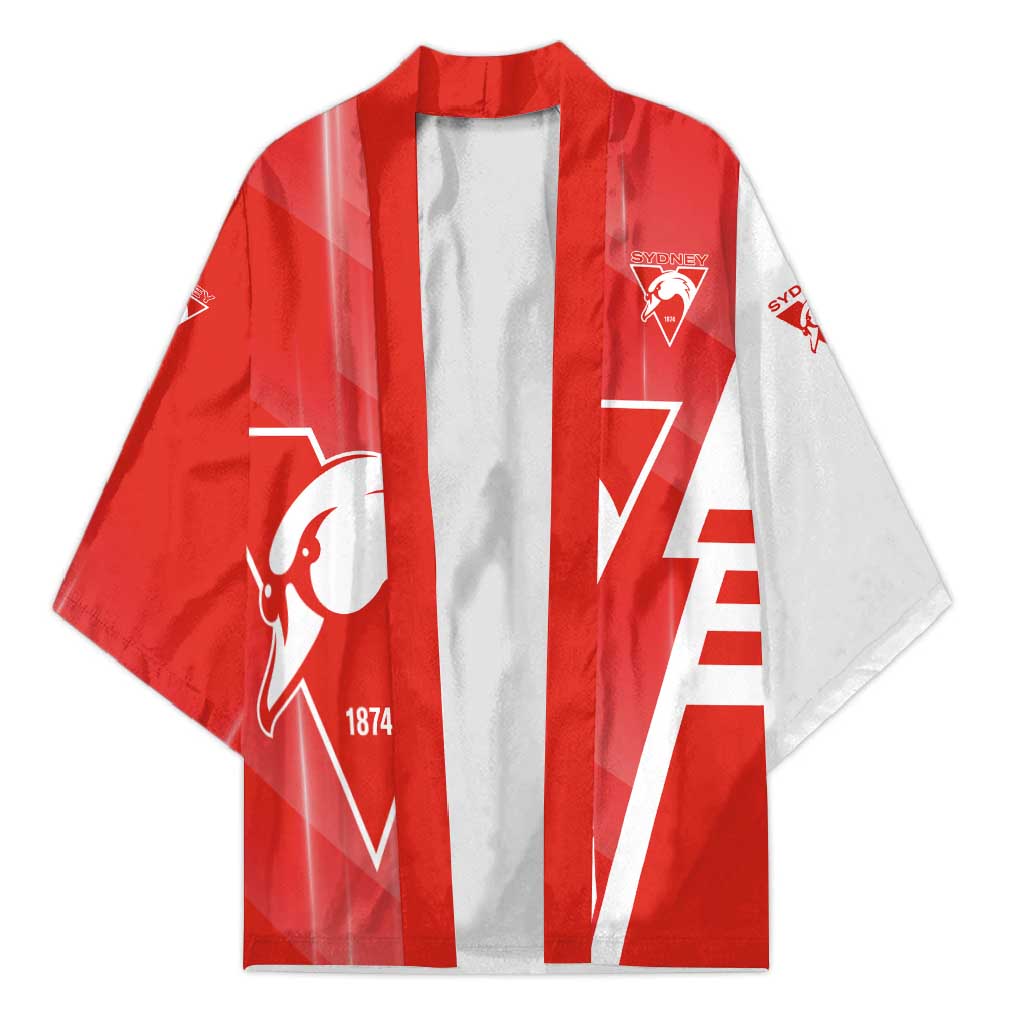 Personalized Sydney Swans Kimono Modern Geometric Sports Graphic Style
