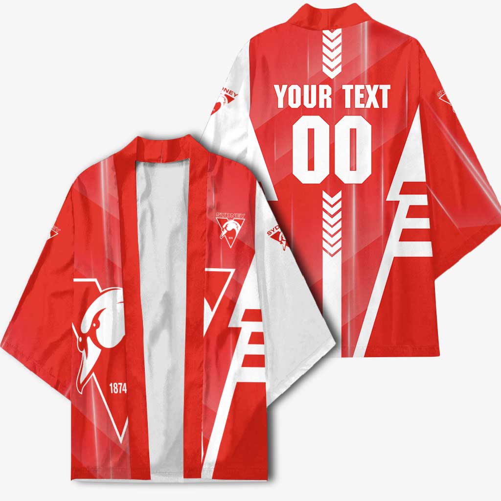 Personalized Sydney Swans Kimono Modern Geometric Sports Graphic Style
