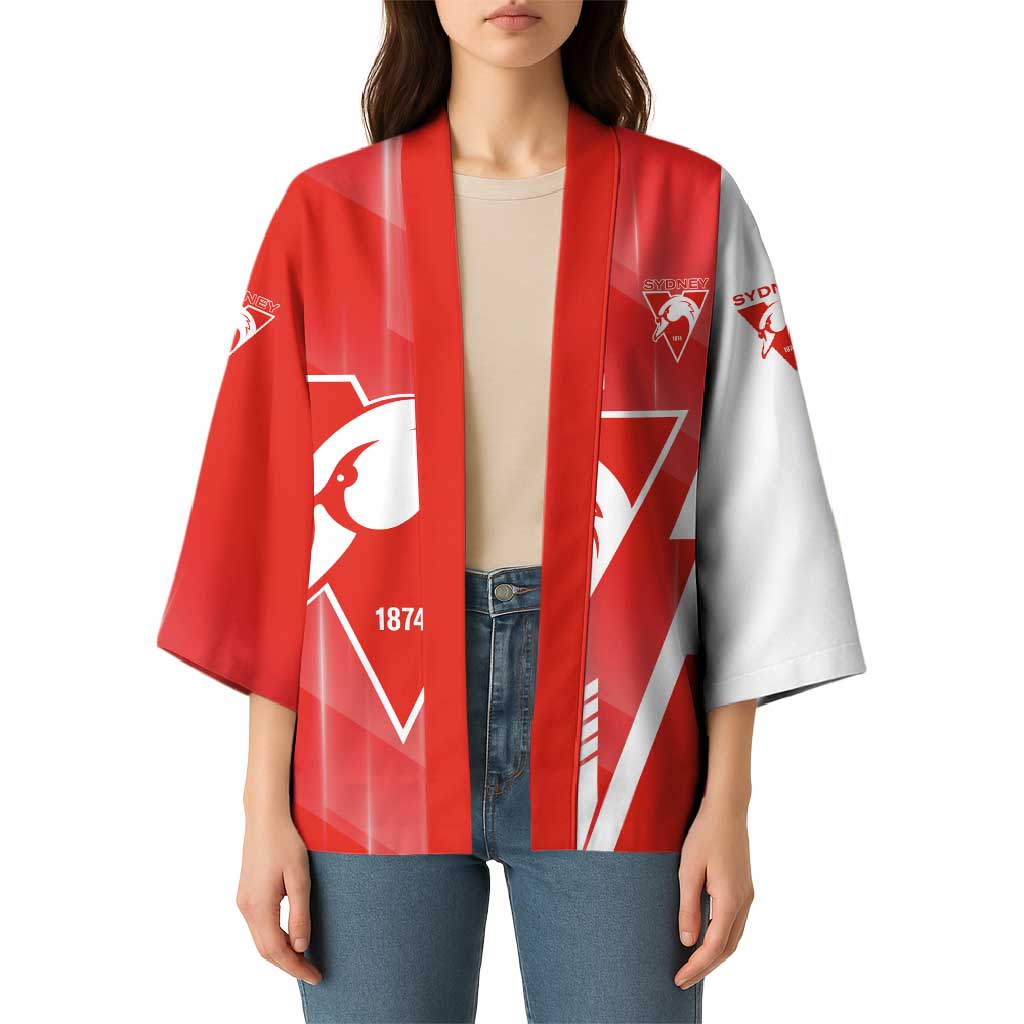 Personalized Sydney Swans Kimono Modern Geometric Sports Graphic Style