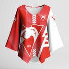 Personalized Sydney Swans Kimono Sleeve Blouse Modern Geometric Sports Graphic Style