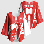 Personalized Sydney Swans Kimono Sleeve Blouse Modern Geometric Sports Graphic Style