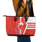 Sydney Swans Leather Tote Bag Modern Geometric Sports Graphic Style