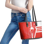 Sydney Swans Leather Tote Bag Modern Geometric Sports Graphic Style