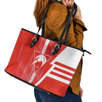 Sydney Swans Leather Tote Bag Modern Geometric Sports Graphic Style