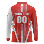 Personalized Sydney Swans Long Sleeve Polo Shirt Modern Geometric Sports Graphic Style