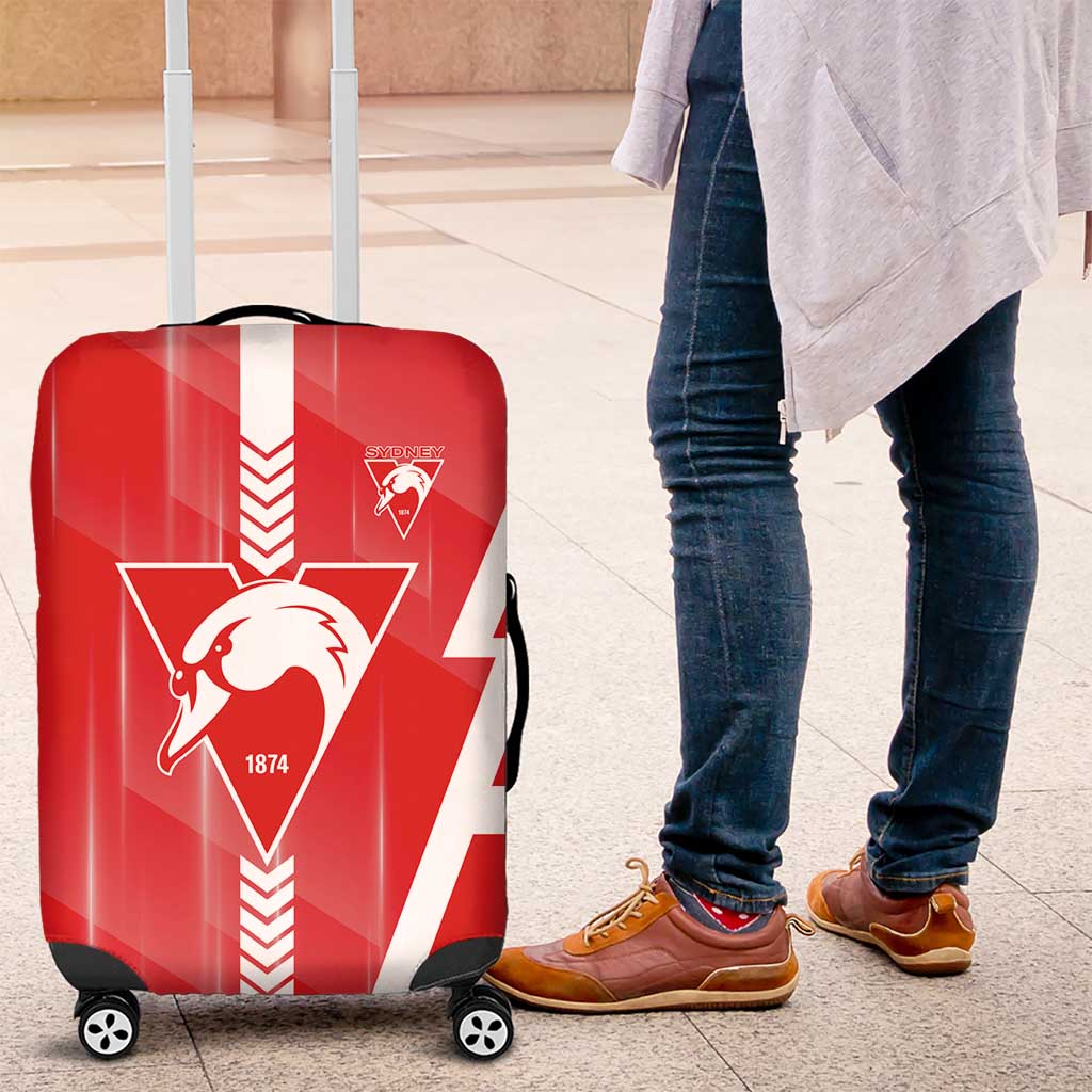 Sydney Swans Luggage Cover Modern Geometric Sports Graphic Style