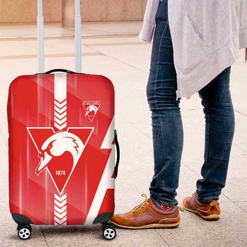 Sydney Swans Luggage Cover Modern Geometric Sports Graphic Style