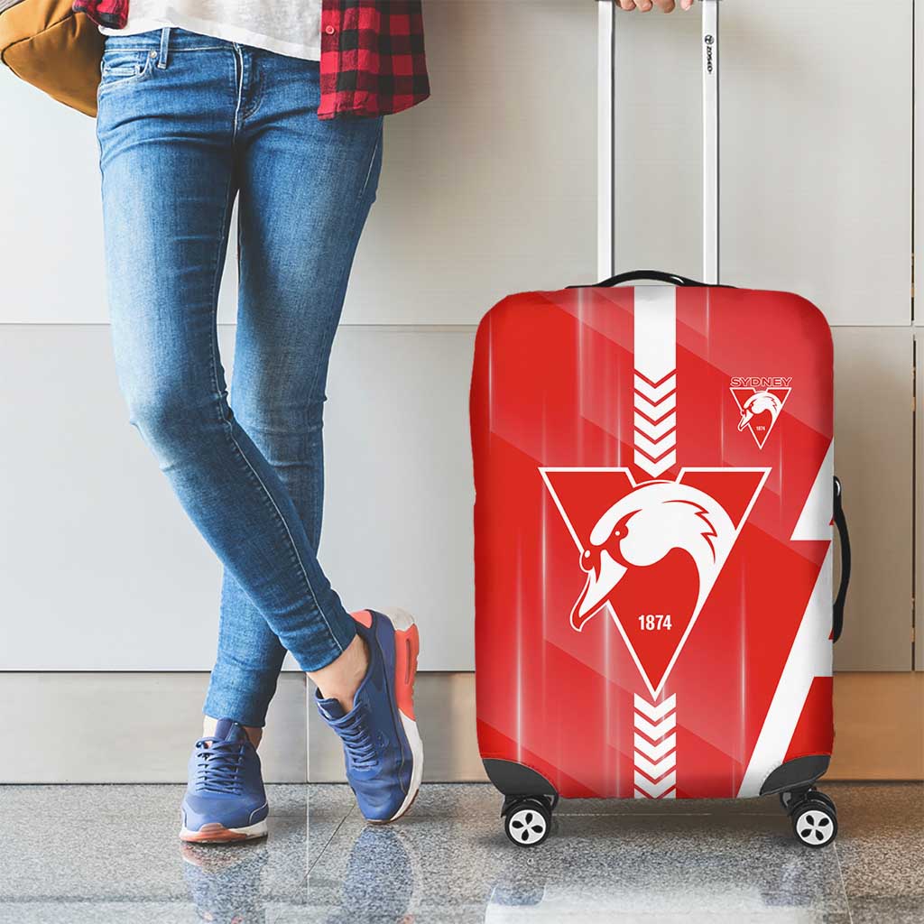 Sydney Swans Luggage Cover Modern Geometric Sports Graphic Style