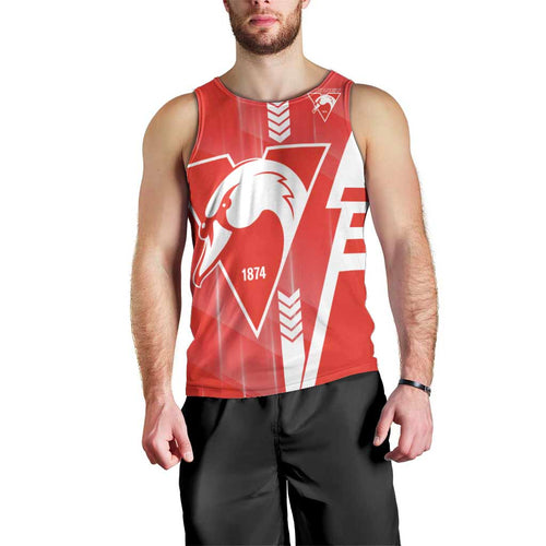 Personalized Sydney Swans Men Tank Top Modern Geometric Sports Graphic Style
