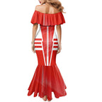 Personalized Sydney Swans Mermaid Dress Modern Geometric Sports Graphic Style