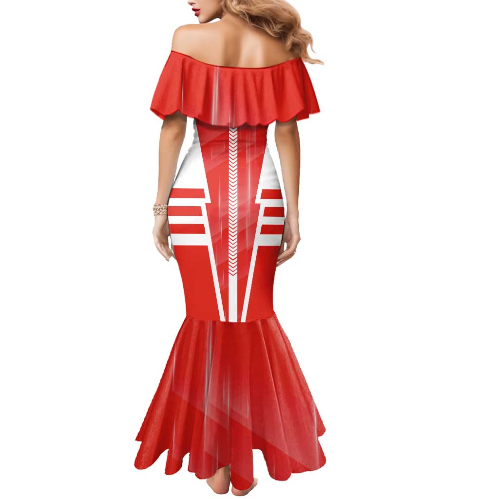 Personalized Sydney Swans Mermaid Dress Modern Geometric Sports Graphic Style