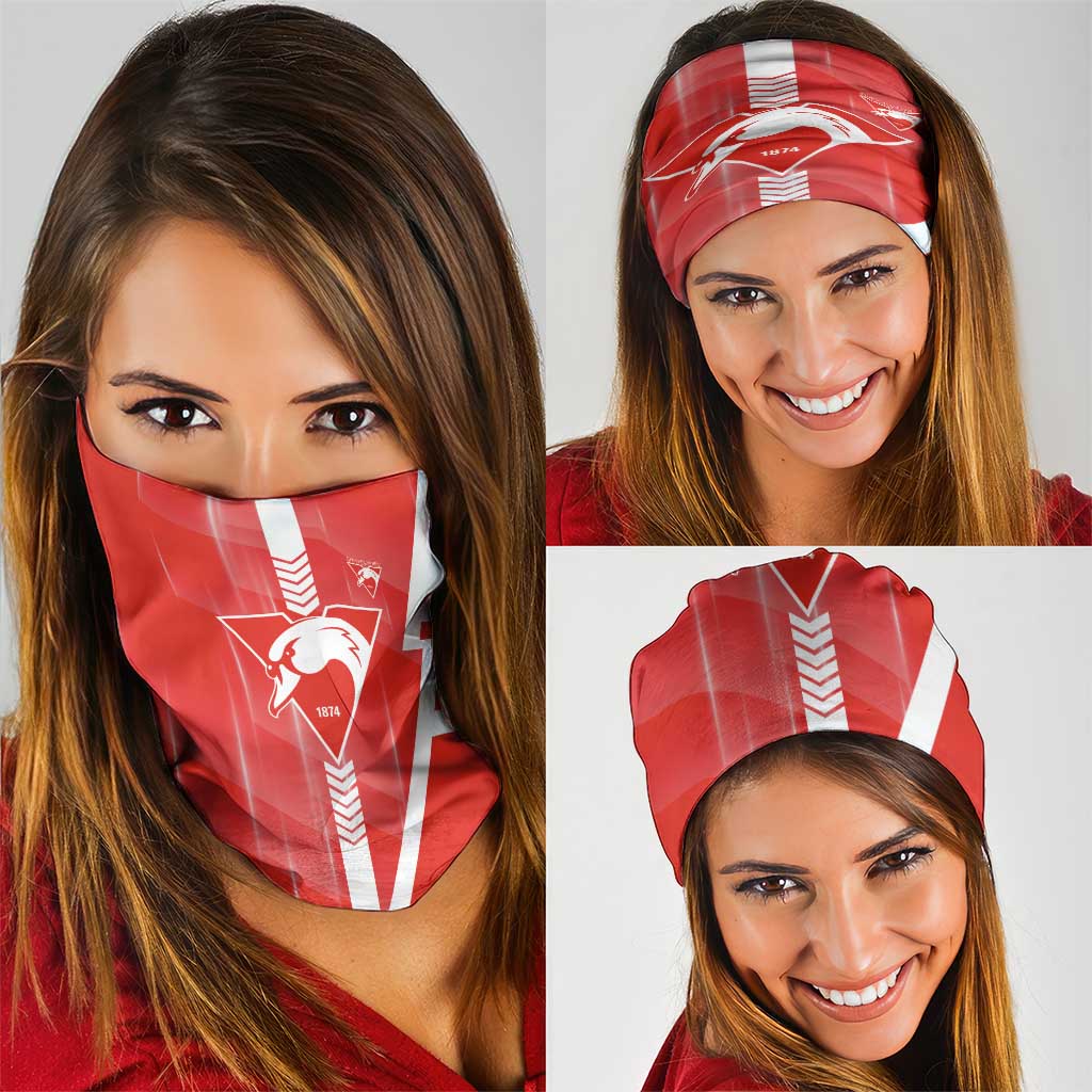 Sydney Swans Neck Gaiter Modern Geometric Sports Graphic Style