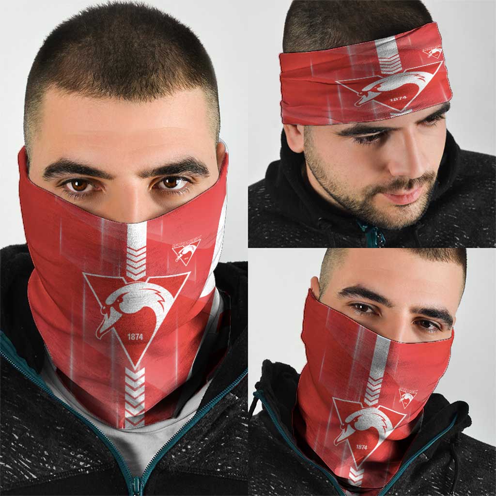 Sydney Swans Neck Gaiter Modern Geometric Sports Graphic Style
