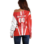 Personalized Sydney Swans Off Shoulder Sweater Modern Geometric Sports Graphic Style