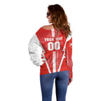 Personalized Sydney Swans Off Shoulder Sweater Modern Geometric Sports Graphic Style