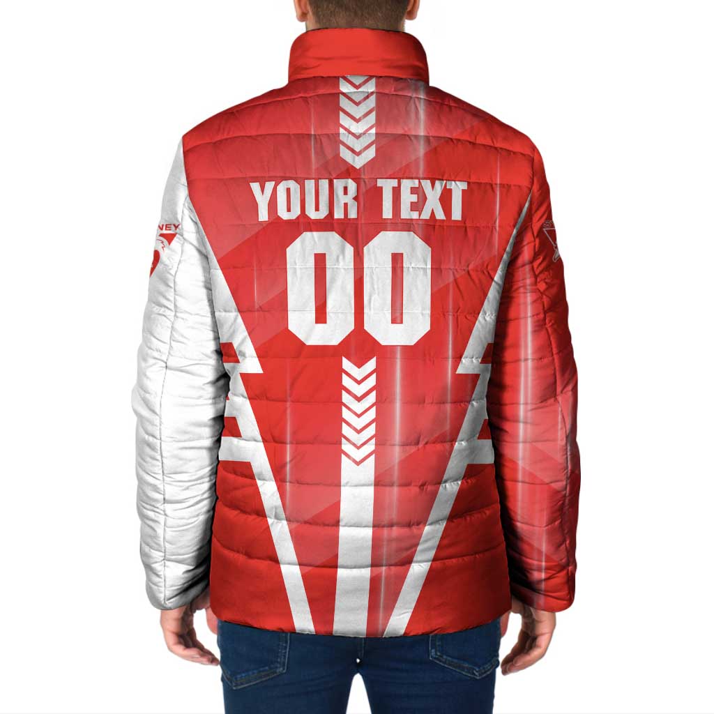 Personalized Sydney Swans Padded Jacket Modern Geometric Sports Graphic Style
