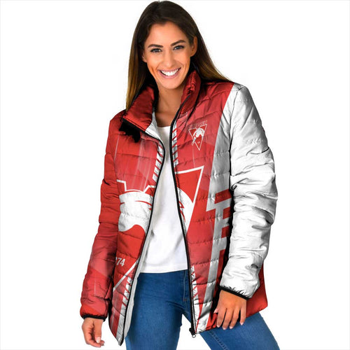 Personalized Sydney Swans Padded Jacket Modern Geometric Sports Graphic Style