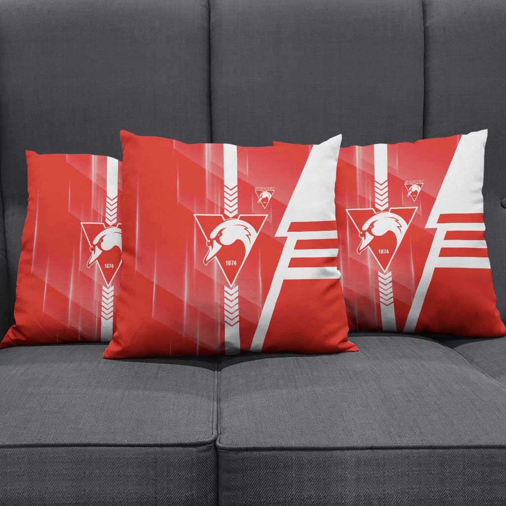 Sydney Swans Pillow Cover Modern Geometric Sports Graphic Style