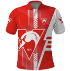 Personalized Sydney Swans Polo Shirt Modern Geometric Sports Graphic Style