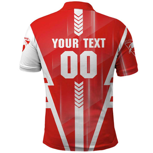 Personalized Sydney Swans Polo Shirt Modern Geometric Sports Graphic Style