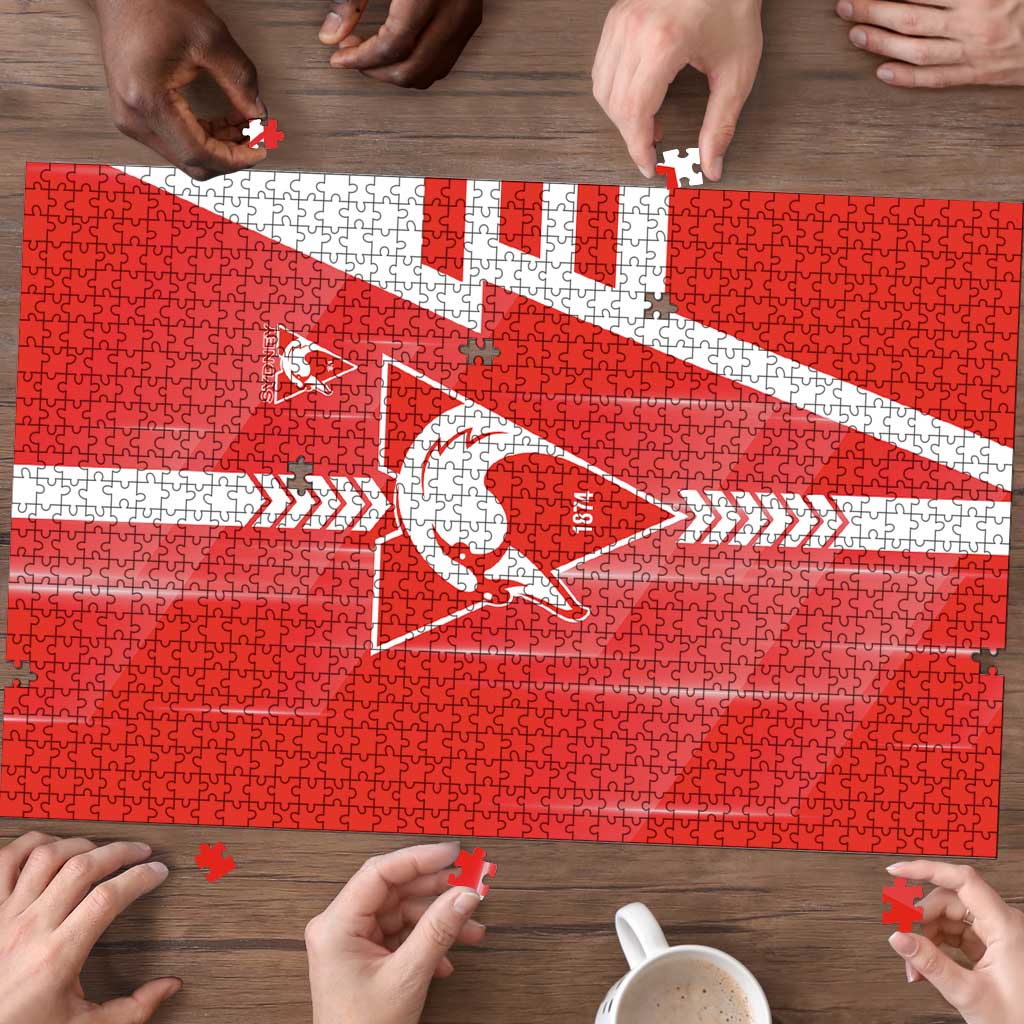 Sydney Swans Puzzle Modern Geometric Sports Graphic Style