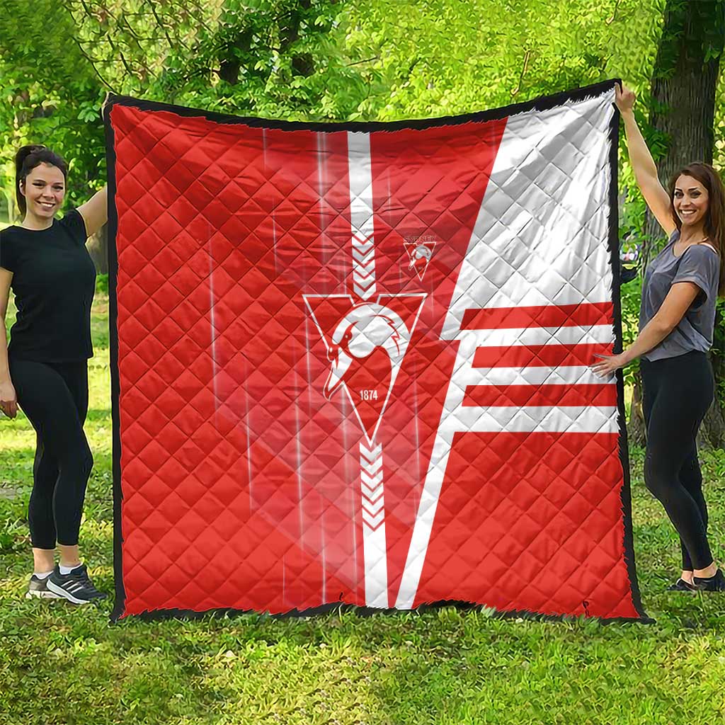 Sydney Swans Quilt Modern Geometric Sports Graphic Style