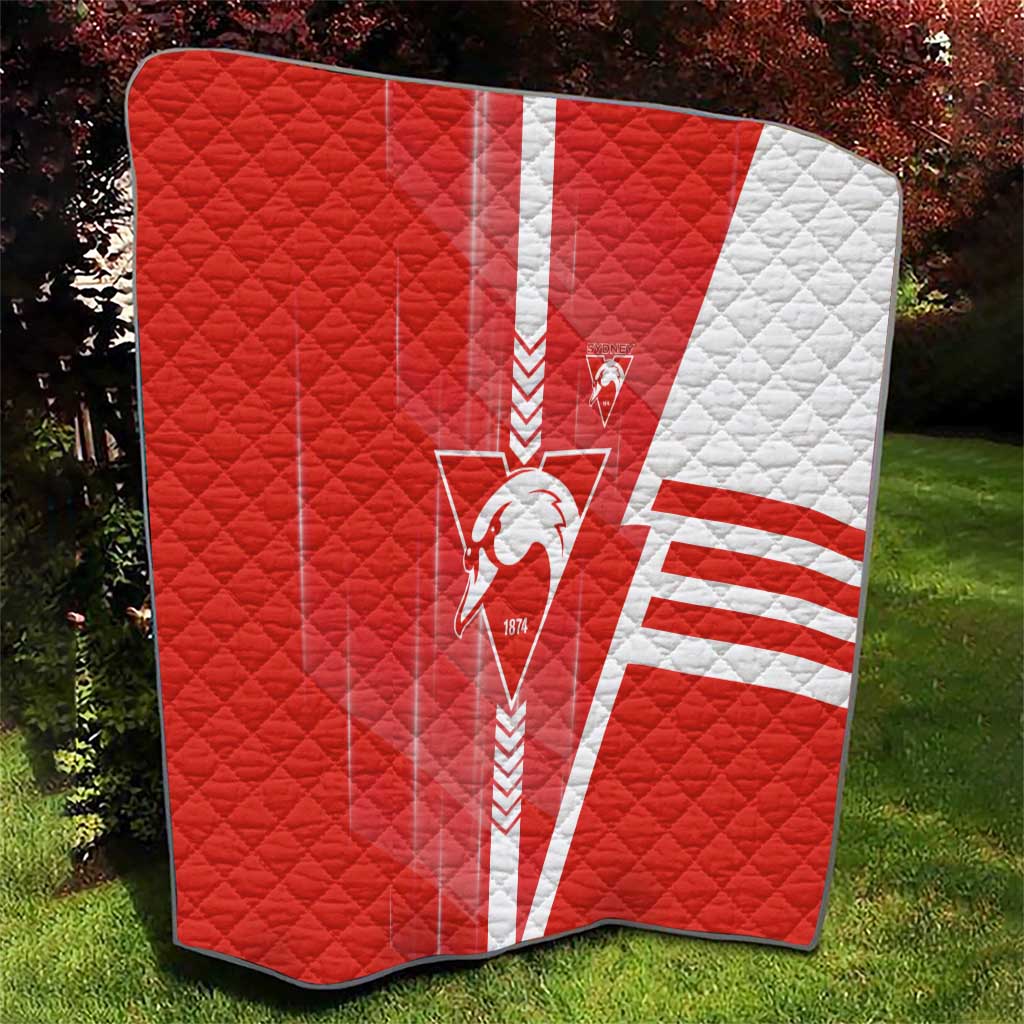 Sydney Swans Quilt Modern Geometric Sports Graphic Style
