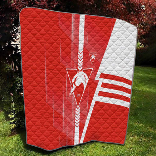 Sydney Swans Quilt Modern Geometric Sports Graphic Style