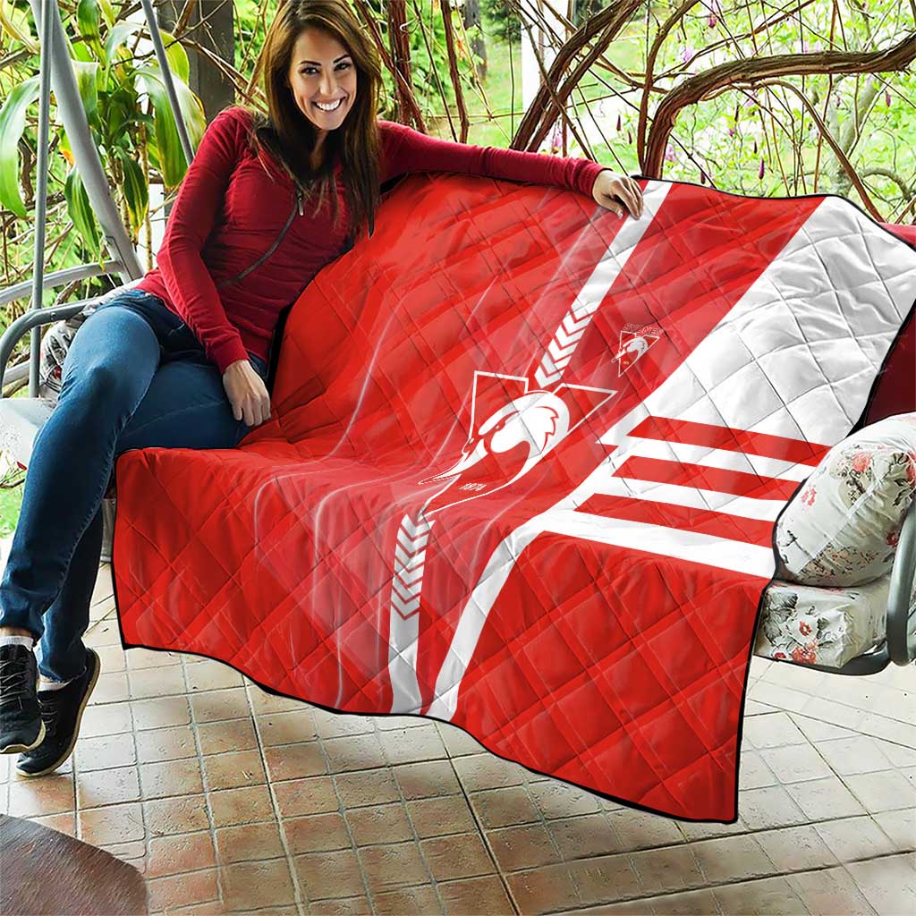 Sydney Swans Quilt Modern Geometric Sports Graphic Style