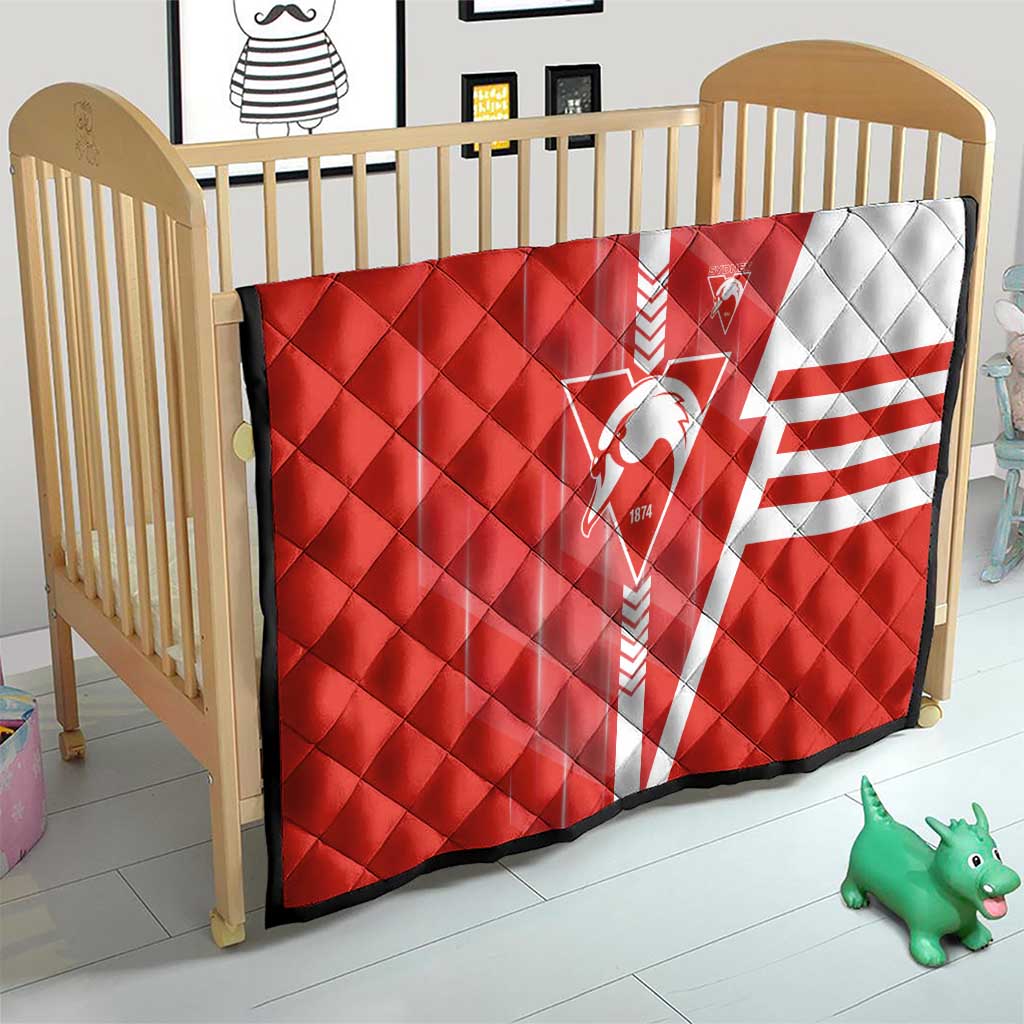 Sydney Swans Quilt Modern Geometric Sports Graphic Style