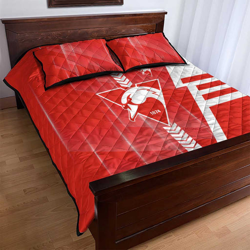 Sydney Swans Quilt Bed Set Modern Geometric Sports Graphic Style