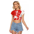 Personalized Sydney Swans Raglan Cropped T Shirt Modern Geometric Sports Graphic Style