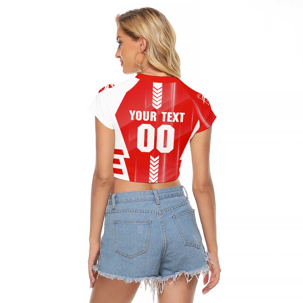 Personalized Sydney Swans Raglan Cropped T Shirt Modern Geometric Sports Graphic Style