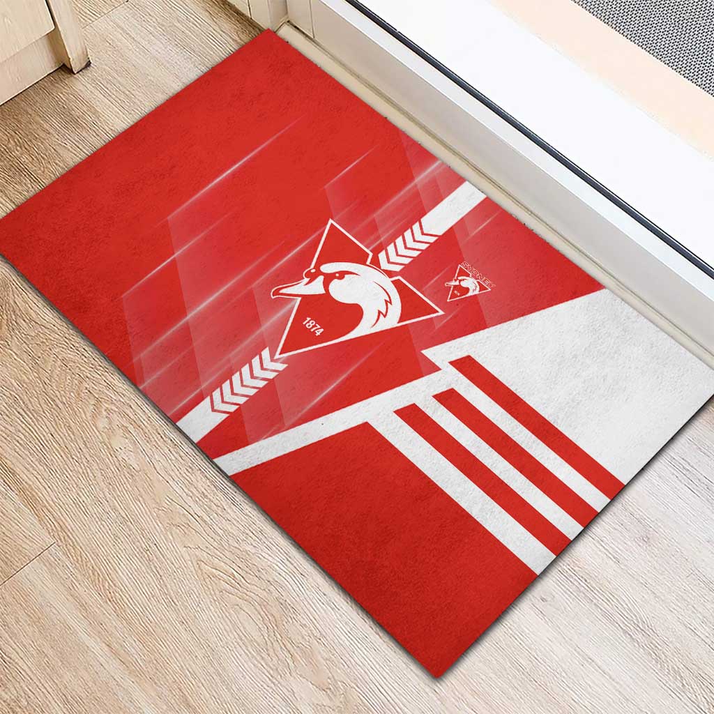 Sydney Swans Rubber Doormat Modern Geometric Sports Graphic Style