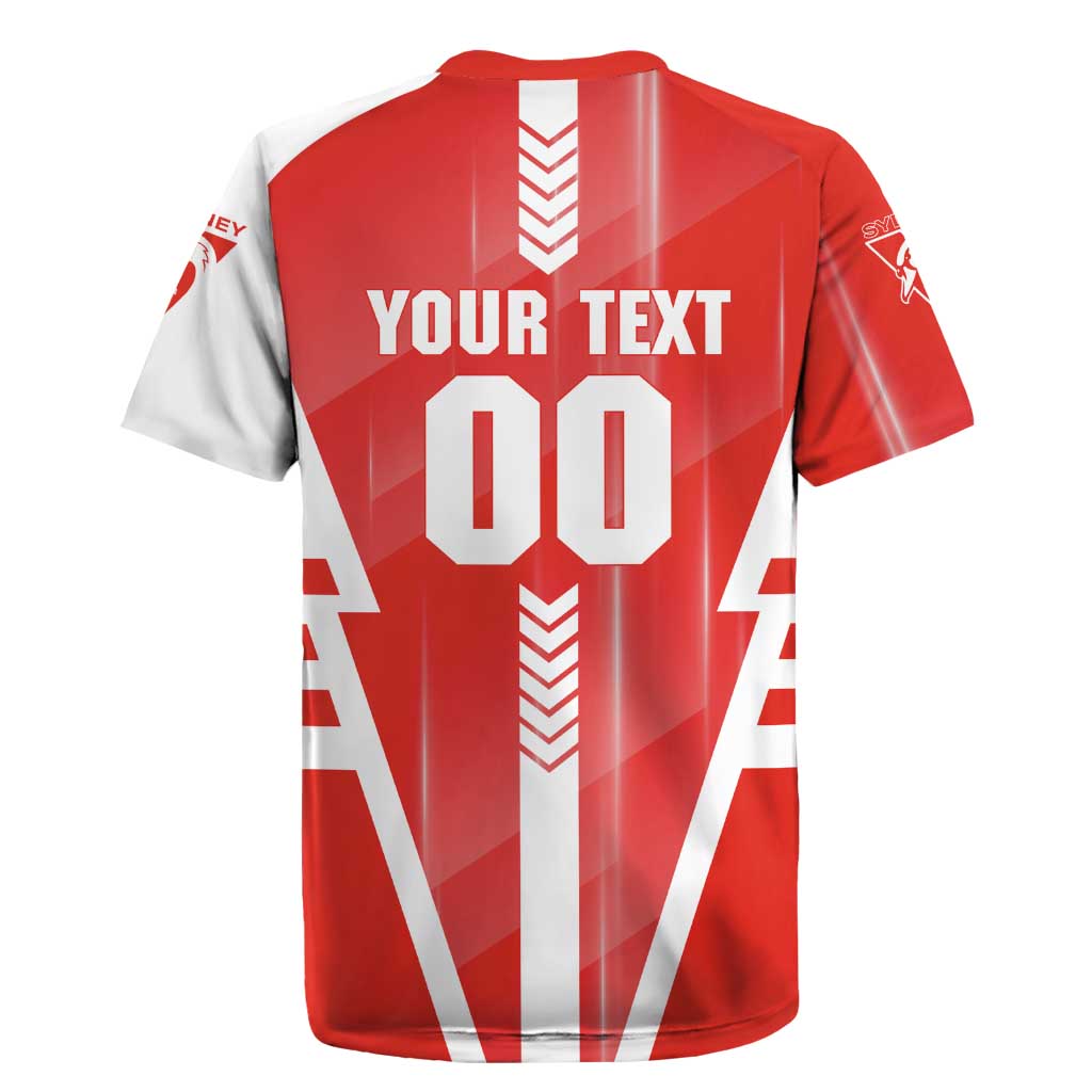 Personalized Sydney Swans Rugby Jersey Modern Geometric Sports Graphic Style
