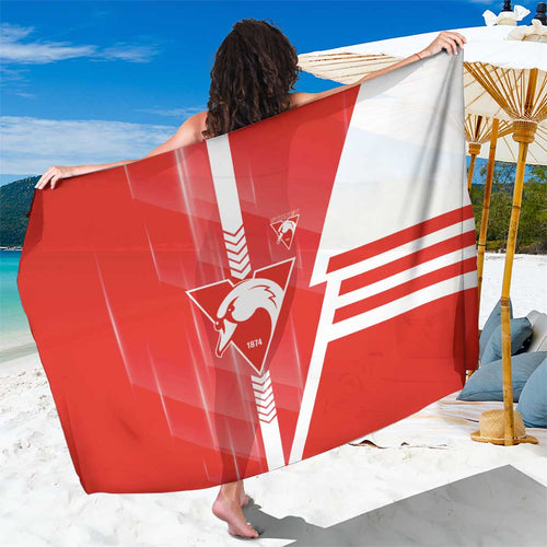 Sydney Swans Sarong Modern Geometric Sports Graphic Style