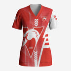Personalized Sydney Swans Scrub Top Modern Geometric Sports Graphic Style