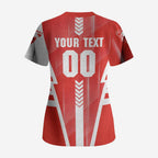 Personalized Sydney Swans Scrub Top Modern Geometric Sports Graphic Style