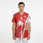 Personalized Sydney Swans Scrub Top Modern Geometric Sports Graphic Style