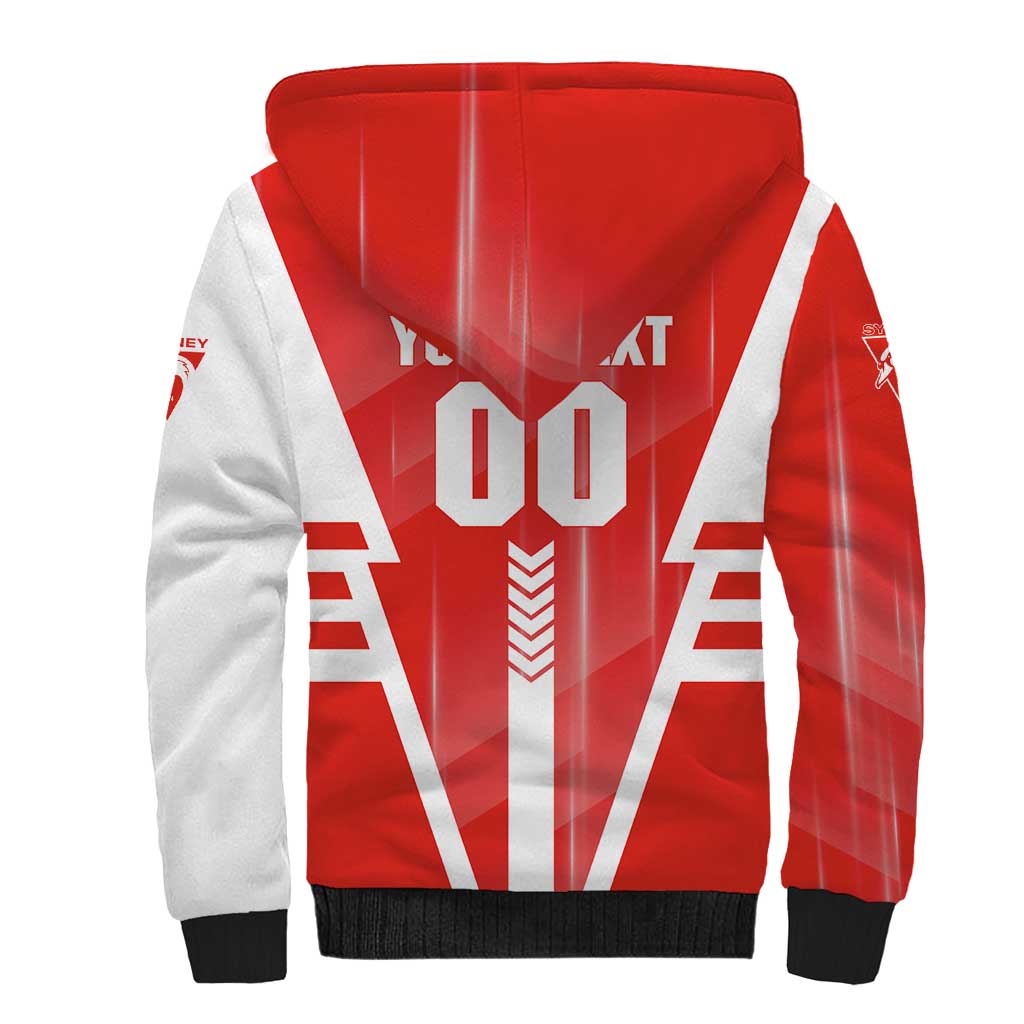 Personalized Sydney Swans Sherpa Hoodie Modern Geometric Sports Graphic Style
