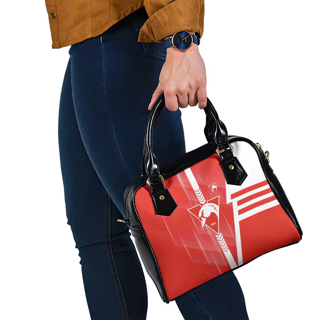 Sydney Swans Shoulder Handbag Modern Geometric Sports Graphic Style