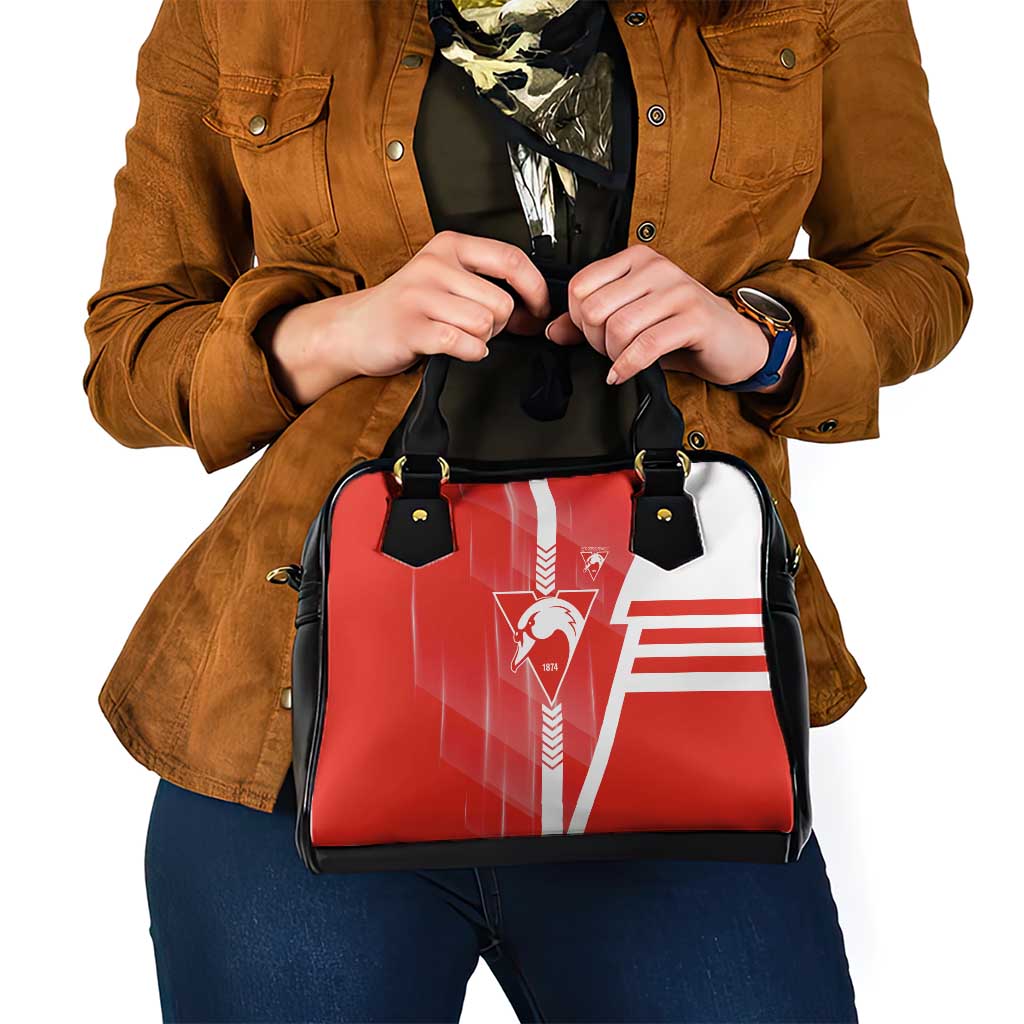 Sydney Swans Shoulder Handbag Modern Geometric Sports Graphic Style