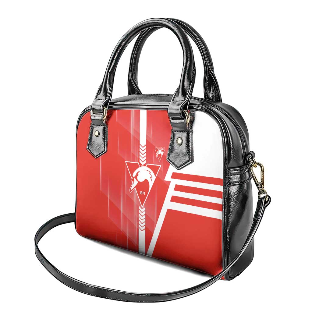 Sydney Swans Shoulder Handbag Modern Geometric Sports Graphic Style