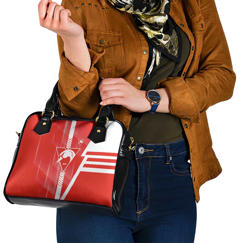 Sydney Swans Shoulder Handbag Modern Geometric Sports Graphic Style