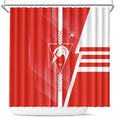 Sydney Swans Shower Curtain Modern Geometric Sports Graphic Style